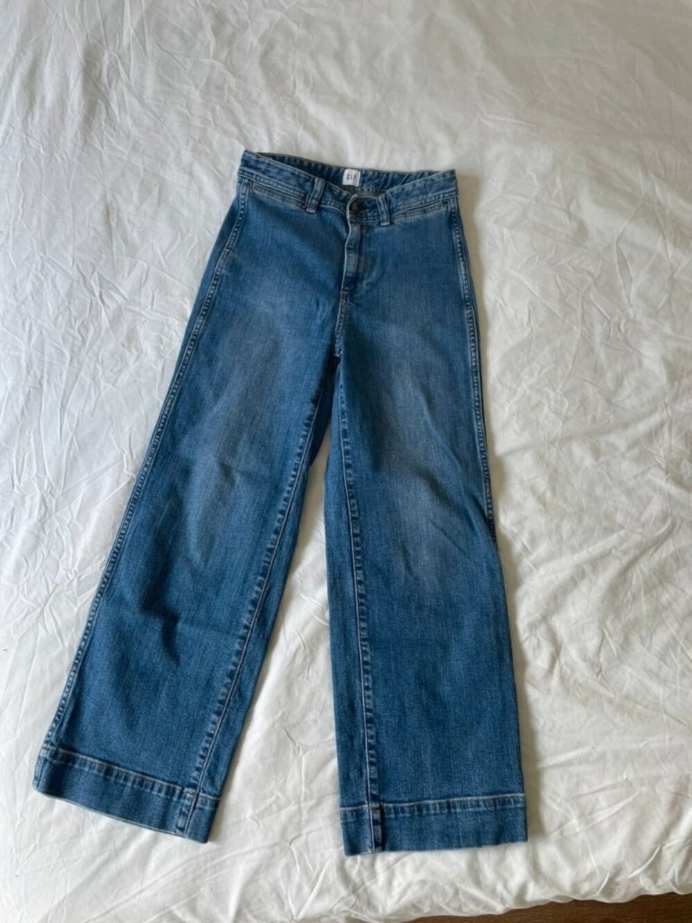 High-Rise Wide-Leg Crop Jeans